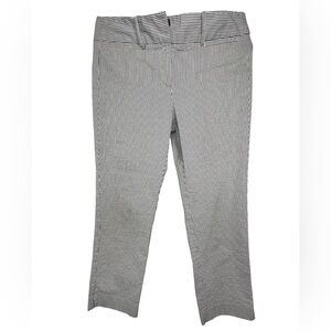 Ann Taylor Navy and White Striped Trousers